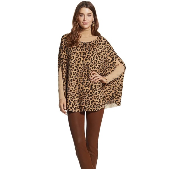Chico's Sweaters - Chico’s Animal Chianti Cape SZ OS